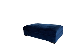 Blå velour puf